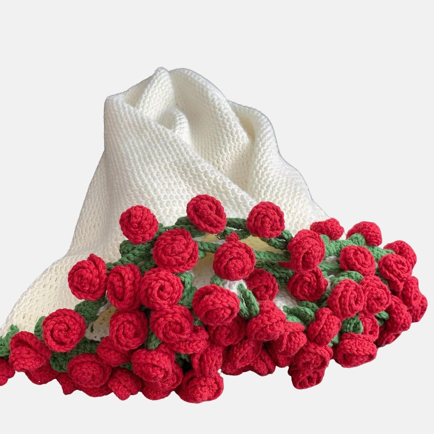 Pattern With Video tutorial, Crochet Rose bouquet blanket pattern with step by step Video Tutorial , Beginner friendly, English Patterns