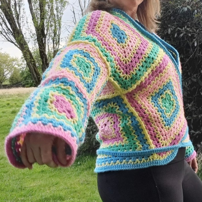 Summer Squares - Wrap Cardigan